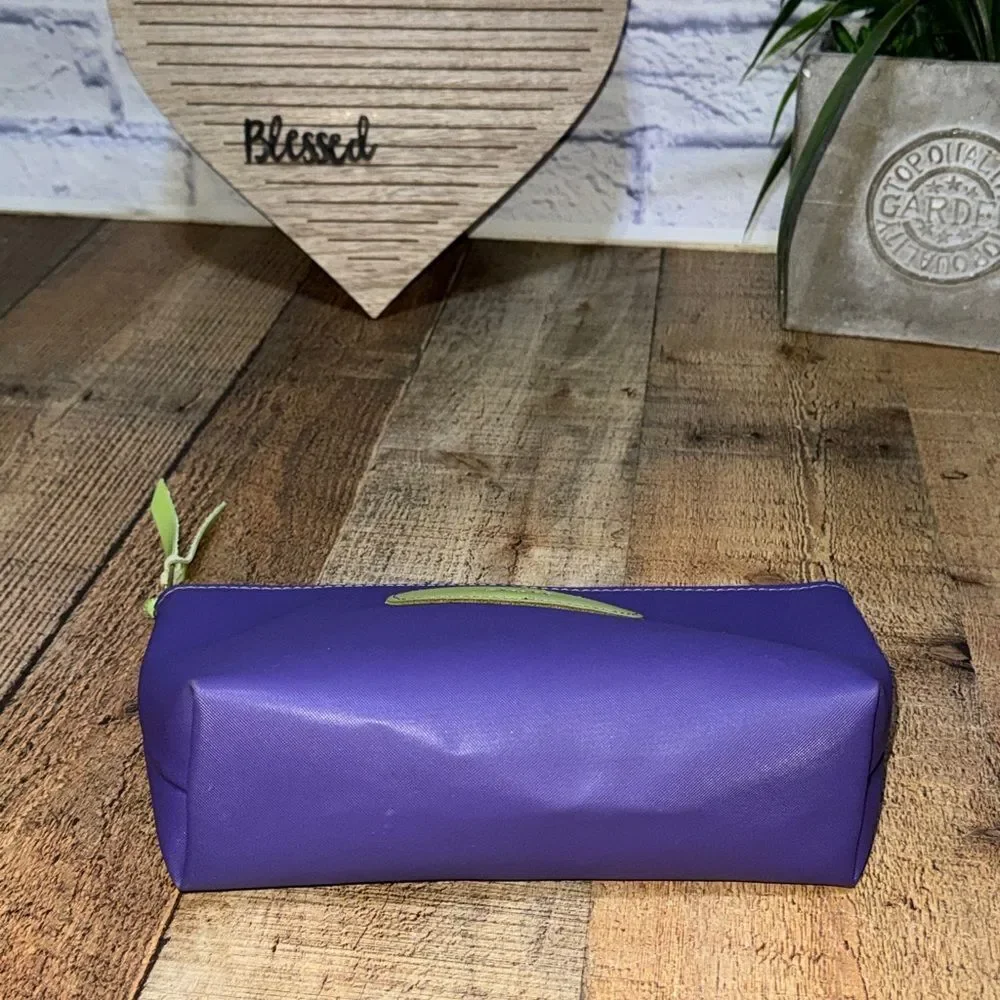 Jon Hart Design Grande Make Up Bag Zippered Pouch Cosmetic Toiletry Purple Green